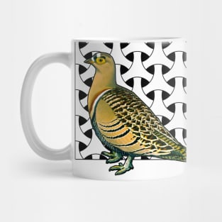 Yellow dove with decorated background Mug